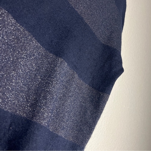 Vince Sweater Cashmere Striped Gray Black Crewneck Women’s Size‎ Medium - Picture 5 of 7